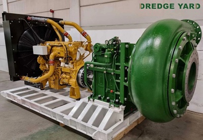 dredge pump on gearbox and diesel drive for booster station