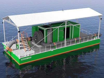 design of heavy duty booster station on floating pontoons