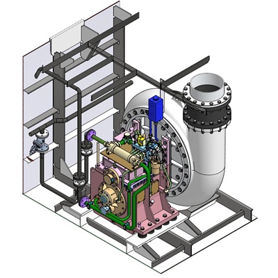 dredge pump installed on a gearbox for CSD