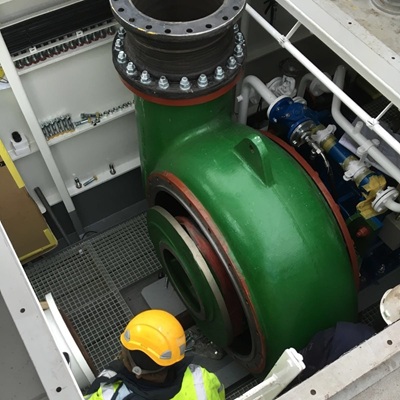 dredge pump installed in cutter suction dredger